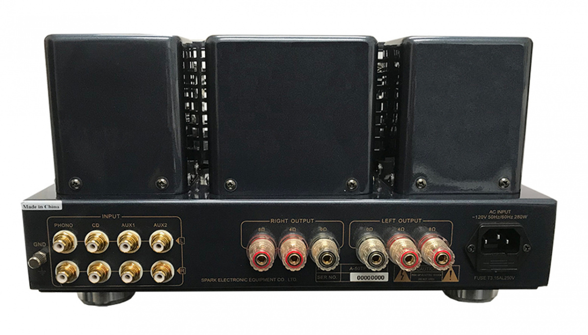 Cayin A-50T rørforsterker med EL34, sølv