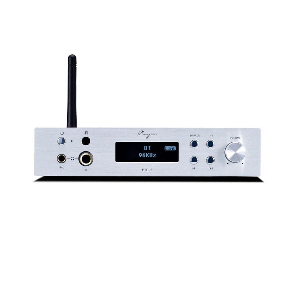 Cayin BTC-2 hodetelefonforsterker med DAC & Bluetooth, sølv