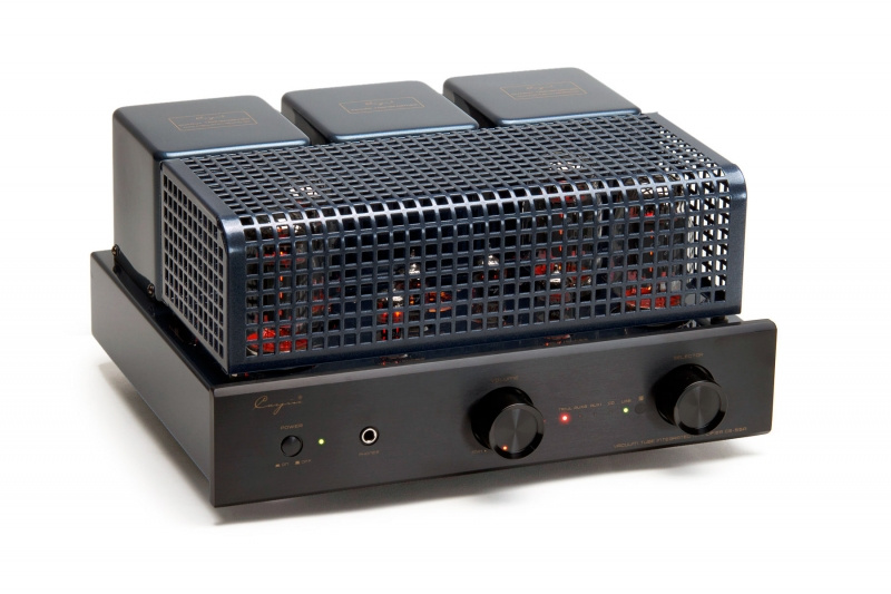 Cayin CS-55A rørforsterker med KT88 og RIAA-trinn, svart