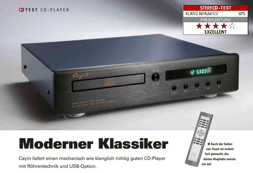 Cayin CS-55CD CD-spiller med USB DAC, svart