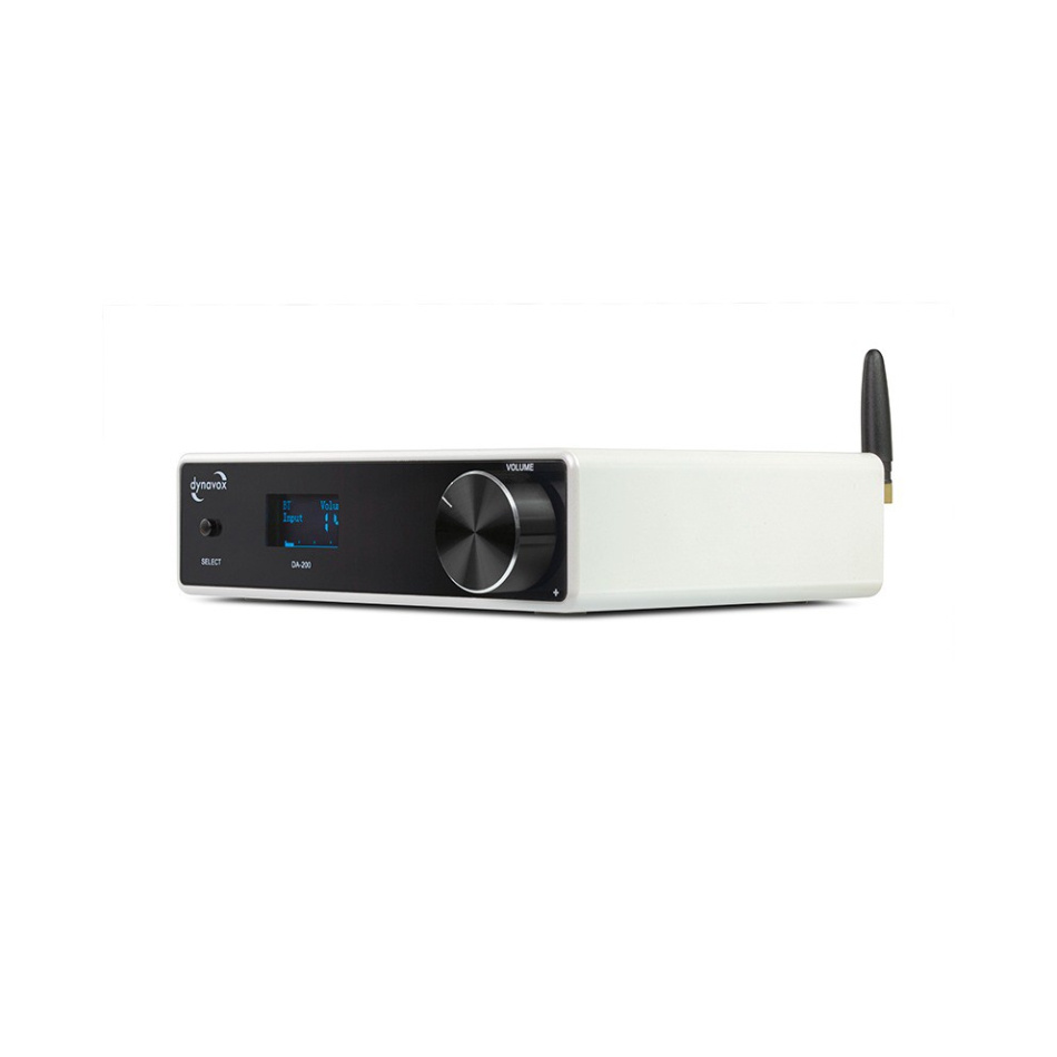 Dynavox DA-200 kompakt forsterker med Bluetooth & DAC, hvit