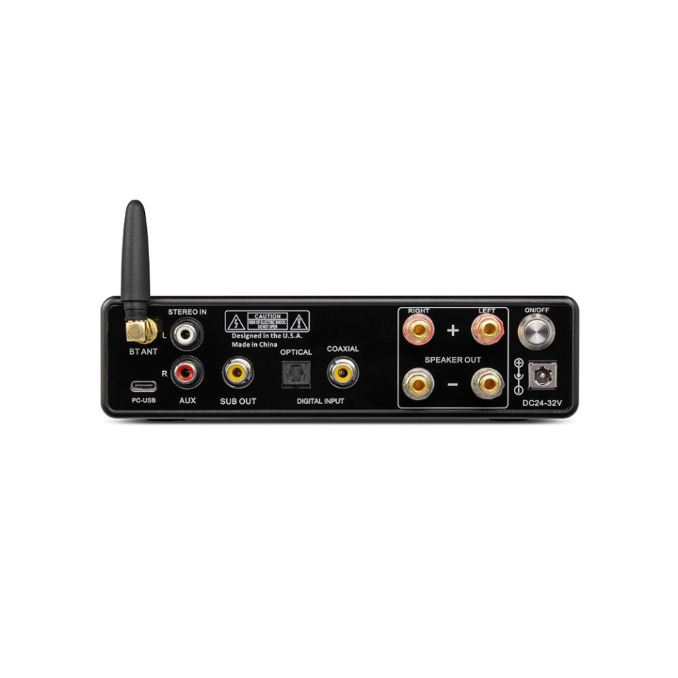 Dynavox DA-200 kompakt forsterker med Bluetooth & DAC, svart