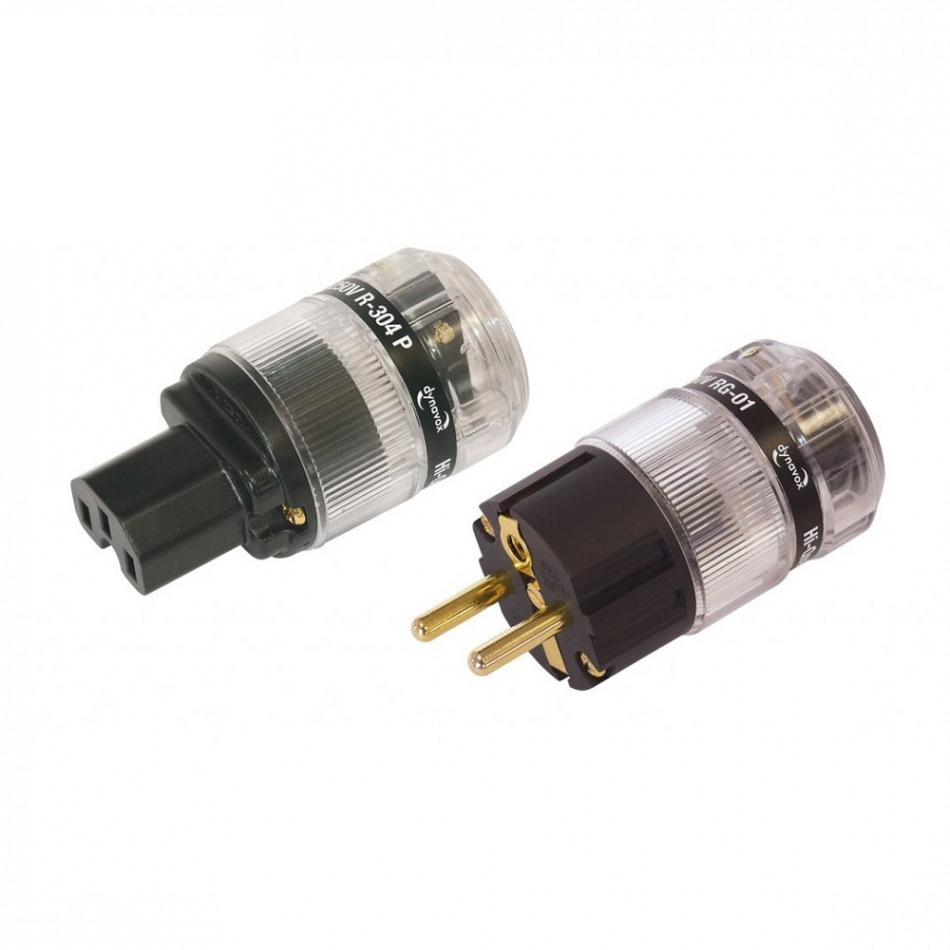 Dynavox RG-01 støpsel & R-304 IEC-plugg gullbelagte, sett