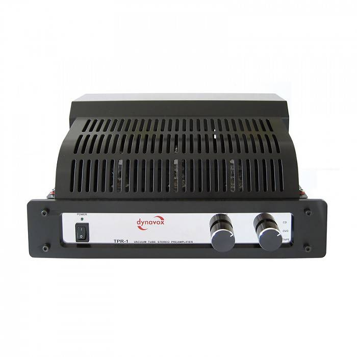 Dynavox TPR-1 kompakt rørbestykket stereoforforsterker, kromfinish