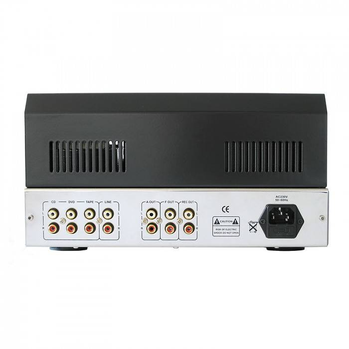 Dynavox TPR-1 kompakt rørbestykket stereoforforsterker, kromfinish