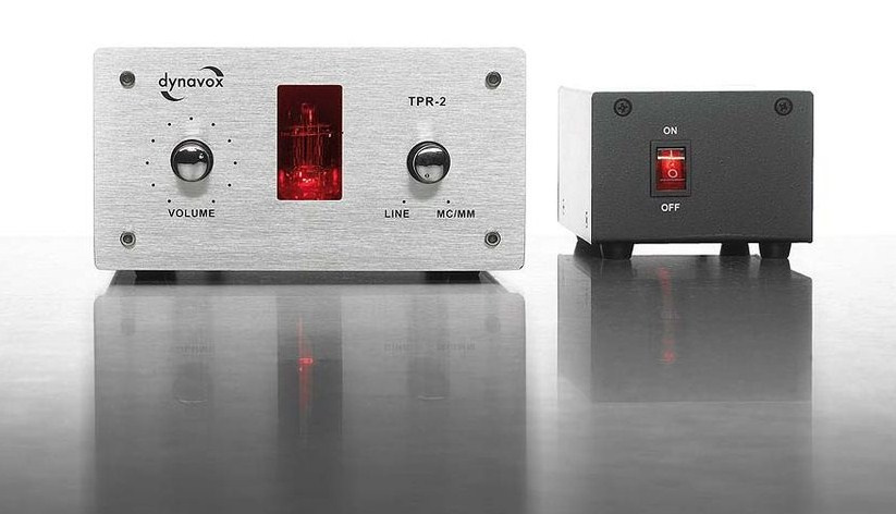 Dynavox TPR-2 rørbestykket RIAA-trinn for platespiller, sølv