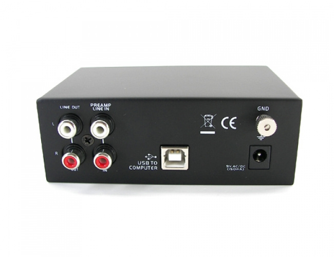 Dynavox UPR 2.0 RIAA-trinn med USB & hodetelefonforsterker for platespiller, svart