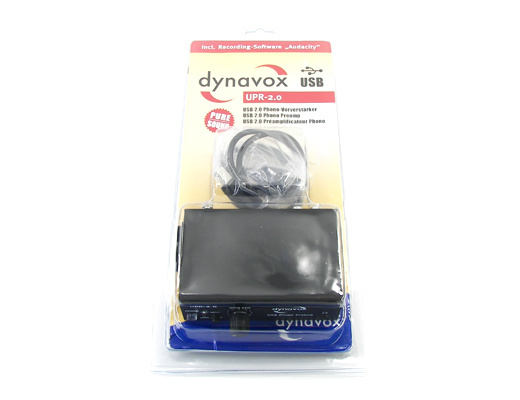 Dynavox UPR 2.0 RIAA-trinn med USB & hodetelefonforsterker for platespiller, svart