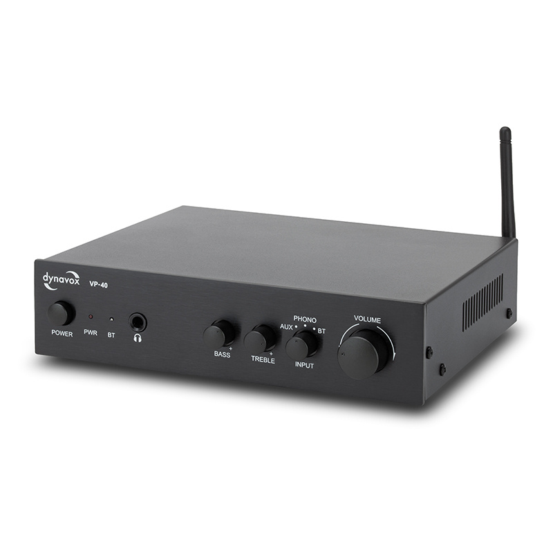 Dynavox VP40 kompakt stereoforsterker med Bluetooth & RIAA-trinn