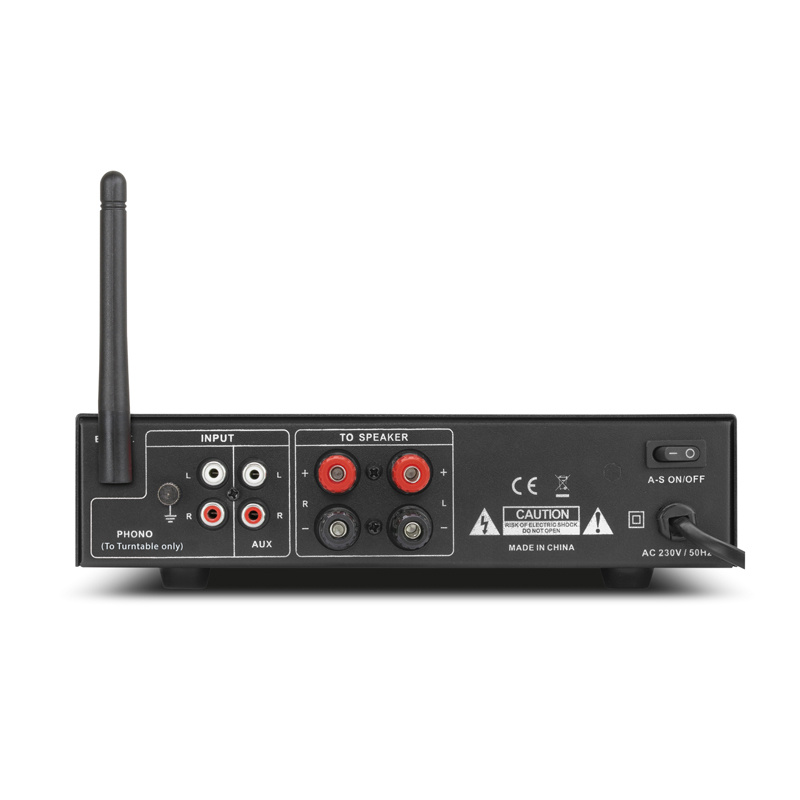 Dynavox VP40 kompakt stereoforsterker med Bluetooth & RIAA-trinn