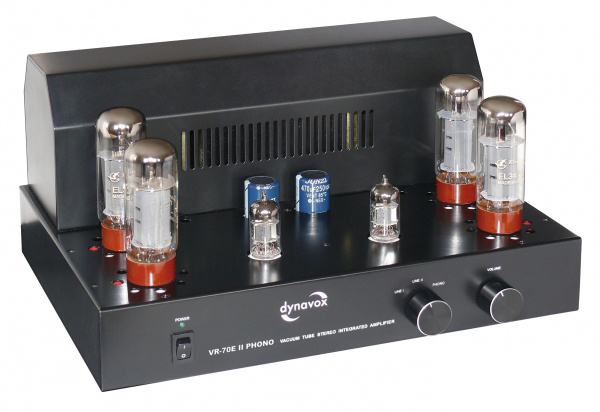 Dynavox VR-70E II Phono, rørforsterker med RIAA, svart