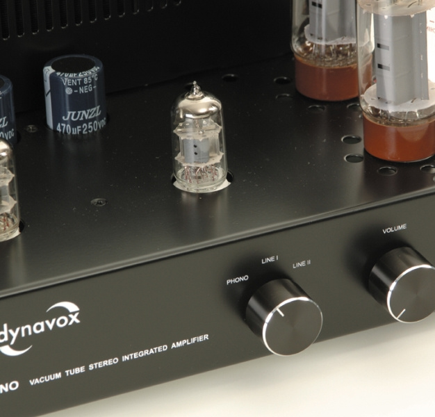 Dynavox VR-70E II Phono, rørforsterker med RIAA, svart