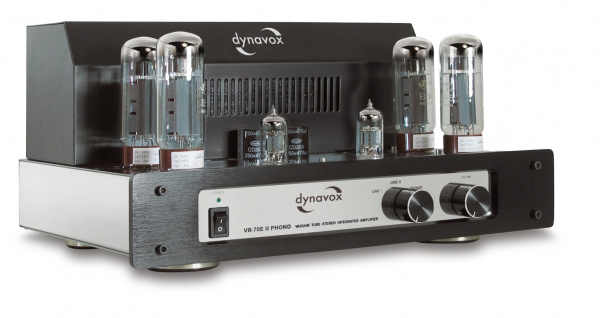 Dynavox VR-70E II Phono, rørforsterker med RIAA, kromfinish