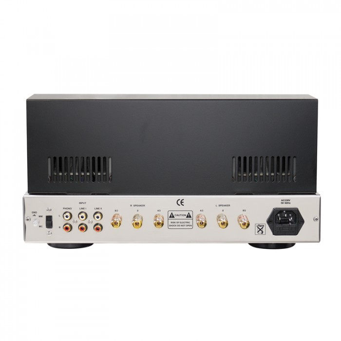Dynavox VR-70E II Phono, rørforsterker med RIAA, kromfinish