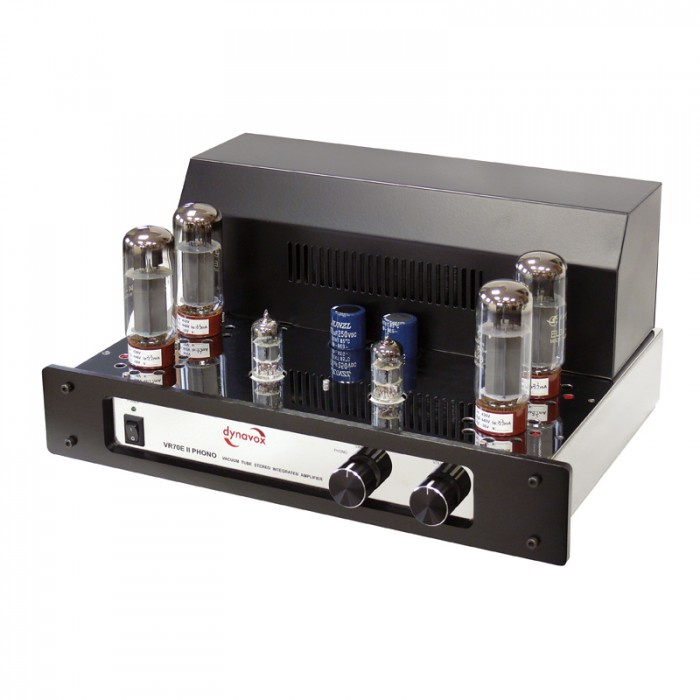 Dynavox VR-70E II Phono, rørforsterker med RIAA, kromfinish