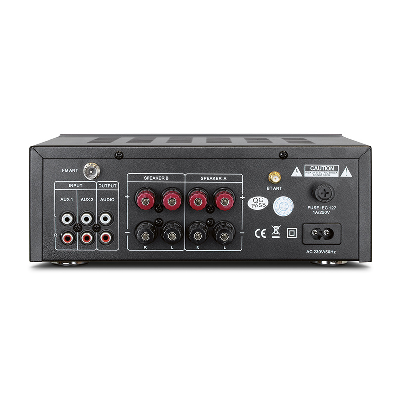Dynavox VT80MK kompakt stereoforsterker med Bluetooth & Radio, sølv