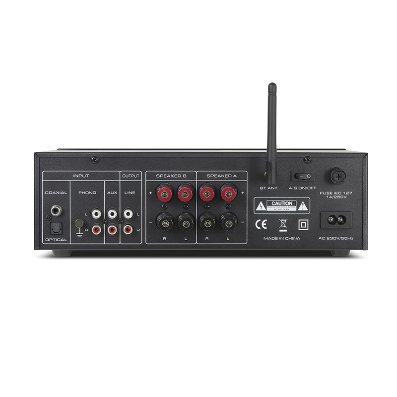Dynavox VT90 kompakt stereoforsterker med Bluetooth, DAC & RIAA-trinn