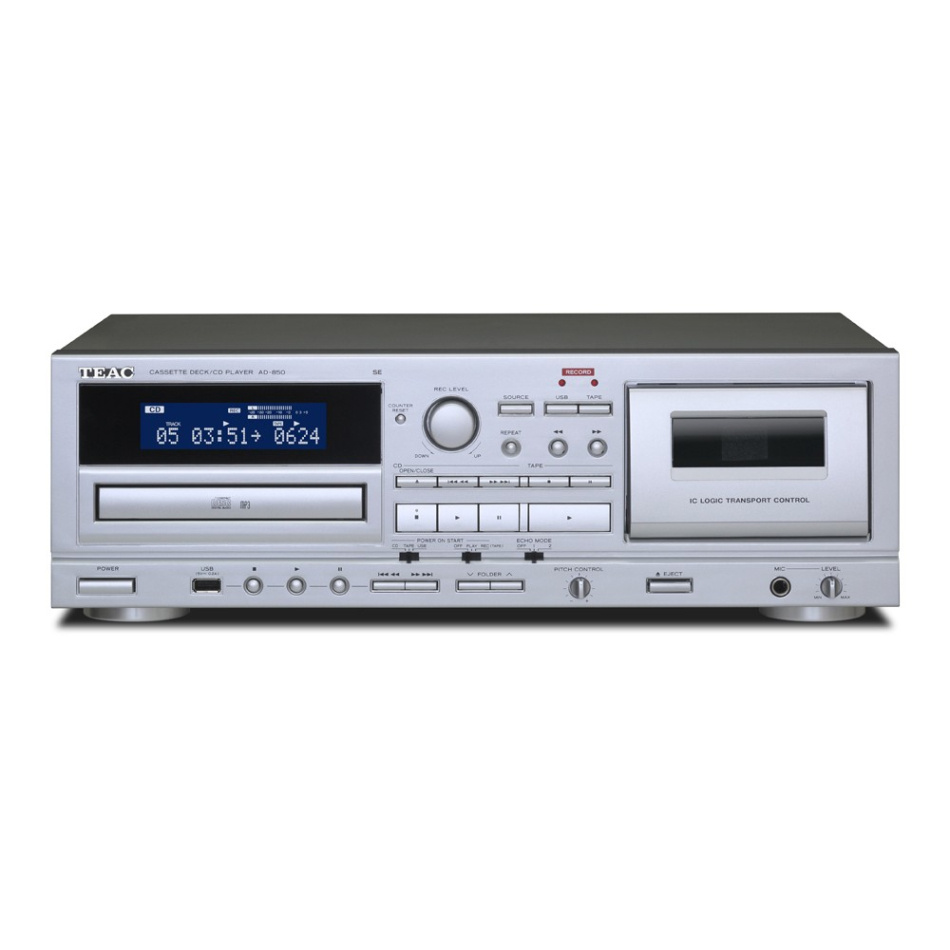 Teac AD-850-SE CD- og kassettspiller, sølv