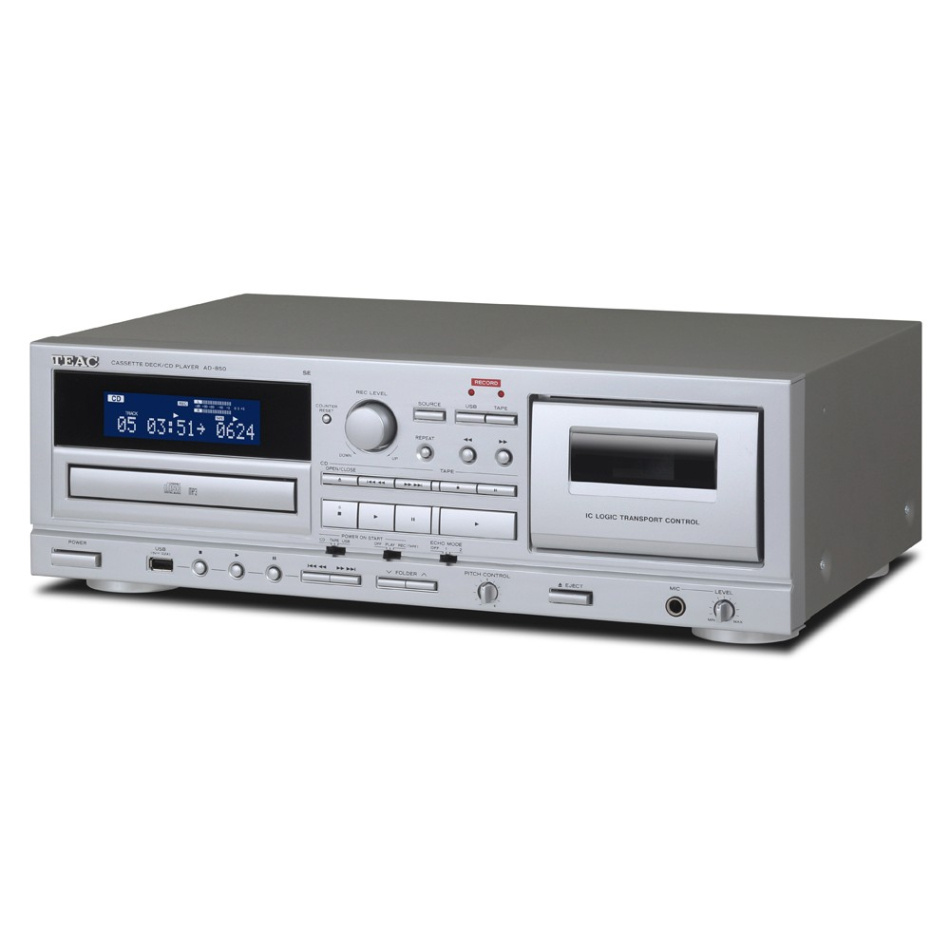 Teac AD-850-SE CD- og kassettspiller, sølv