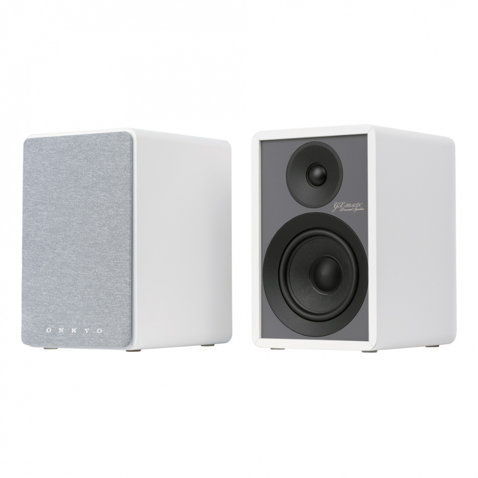 Onkyo GX-30ARC aktive stereohøyttalere med HDMI ARC, hvitt par