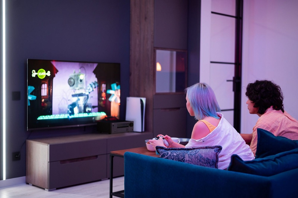 Onkyo TX-NR5100 hjemmekinoforsterker med Dolby Atmos & IMAX Enhanced, svart