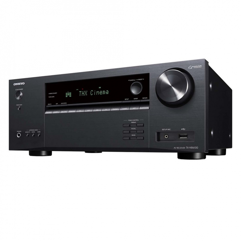 Onkyo TX-NR6100 hjemmekinoforsterker med THX Select & Dolby Atmos, svart