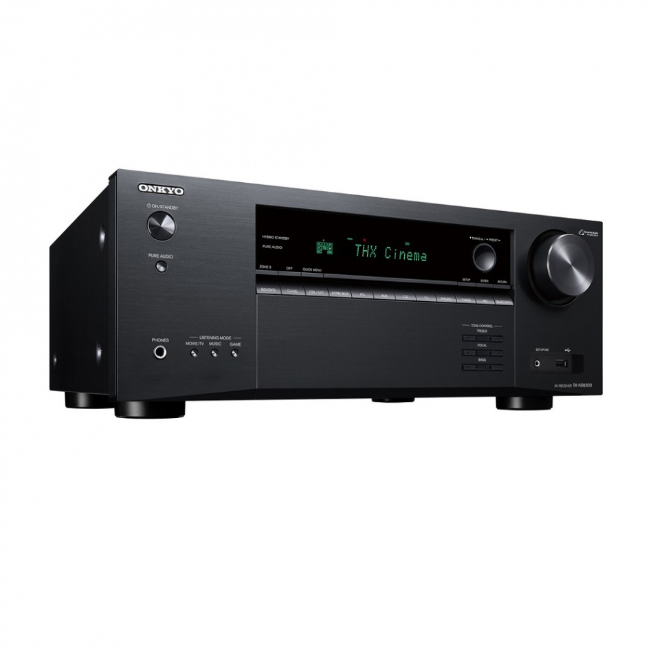 Onkyo TX-NR6100 hjemmekinoforsterker med THX Select & Dolby Atmos, svart