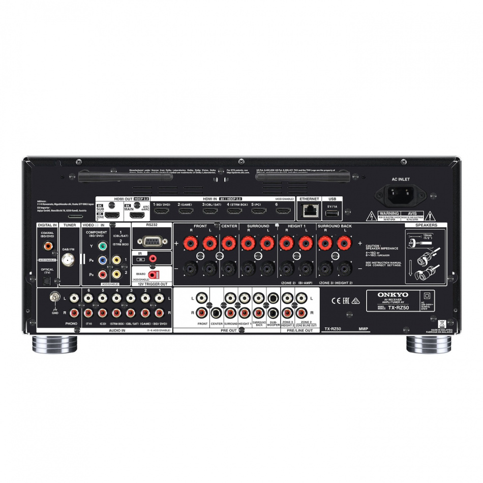 Onkyo TX-RZ50 hjemmekinoforsterker med Dirac Live & IMAX Enhanced