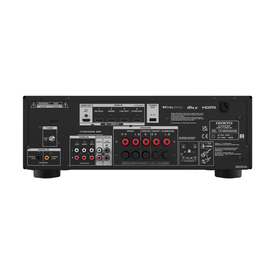 Onkyo TX-SR3100 hjemmekinoforsterker, svart Retureksemplar