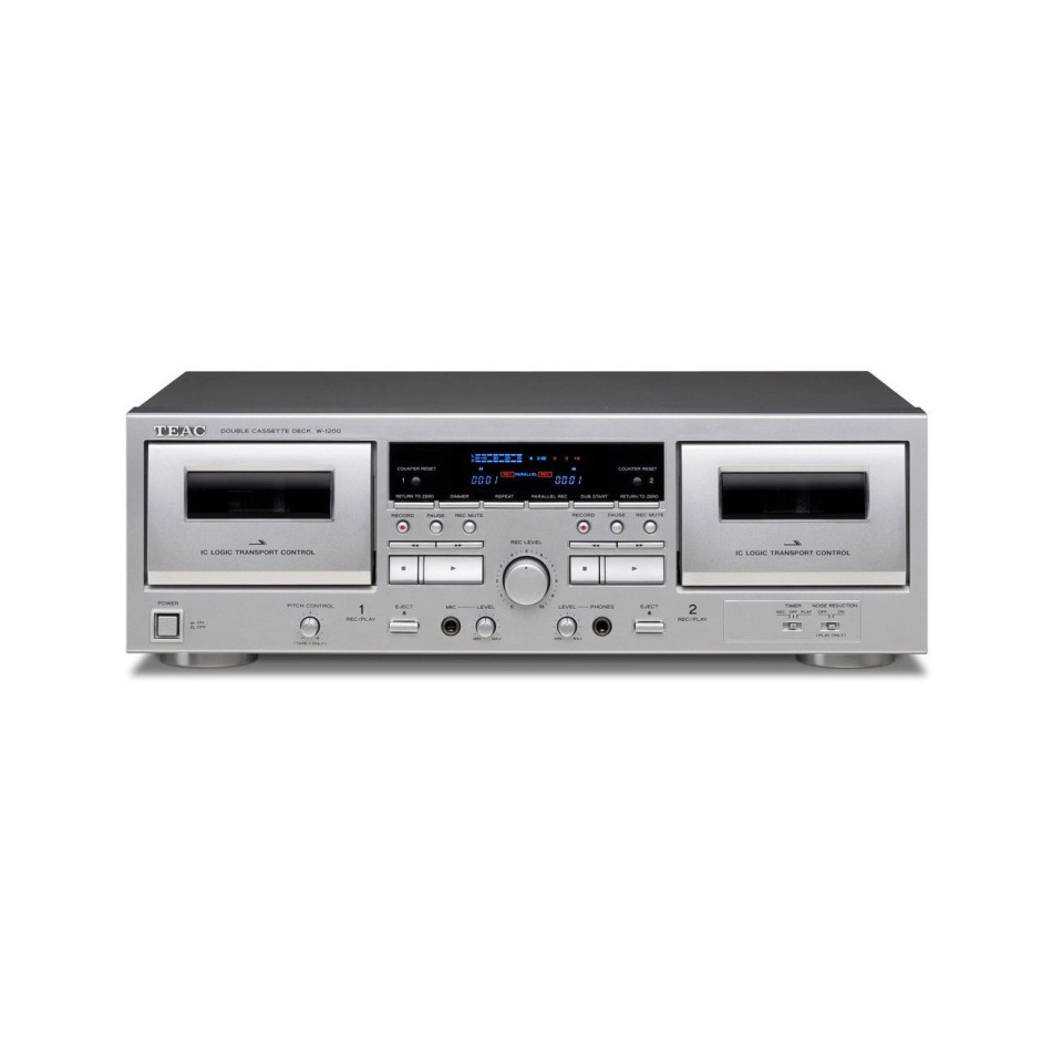 Teac W-1200 dobbelt kassettdekk med digitalisering, sølv