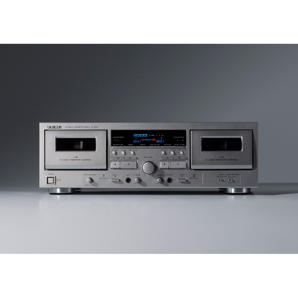 Teac W-1200 dobbelt kassettdekk med digitalisering, sølv