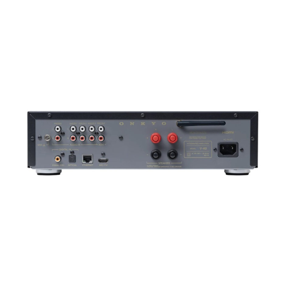 Onkyo Muse Y-40 streamingforsterker med HDMI & Phono, svart