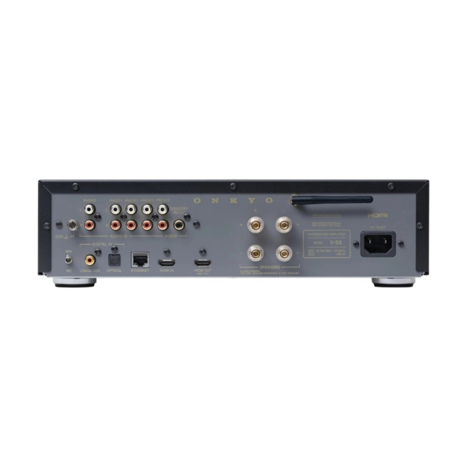 Onkyo Muse Y-50 streamingforsterker med HDMI & Phono, svart