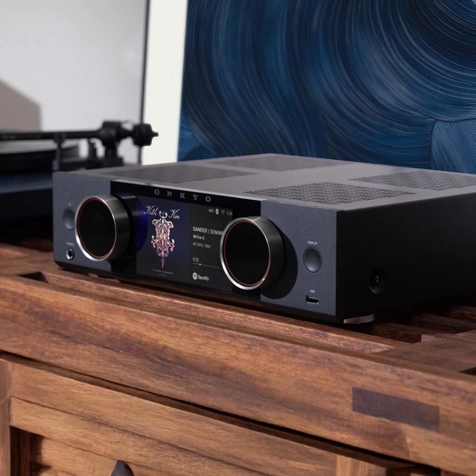 Onkyo Muse Y-50 streamingforsterker med HDMI & Phono, svart