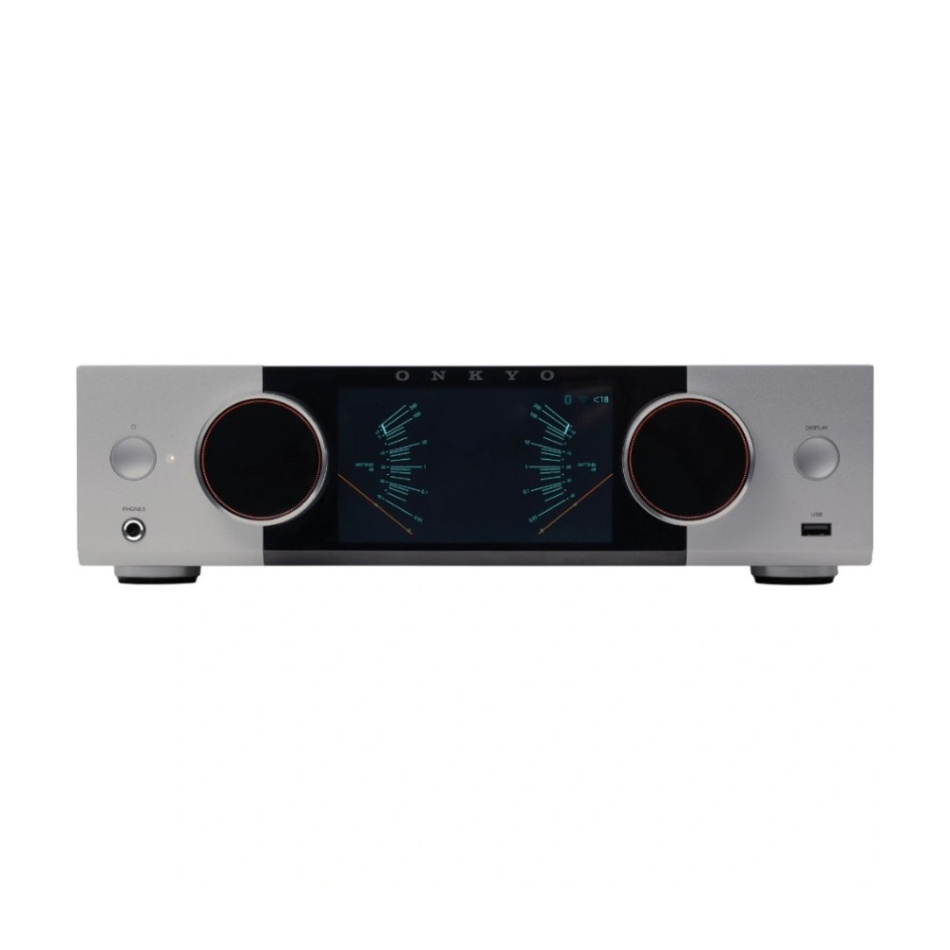 Onkyo Muse Y-50 streamingforsterker med HDMI & Phono, sølv