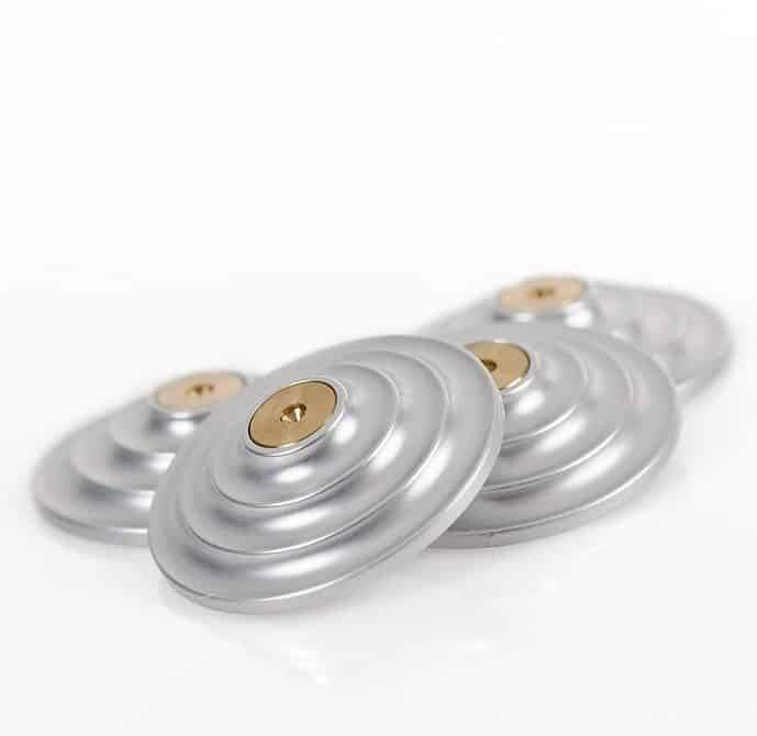 Solid Tech Floor Protectors, 4-pakning sølv