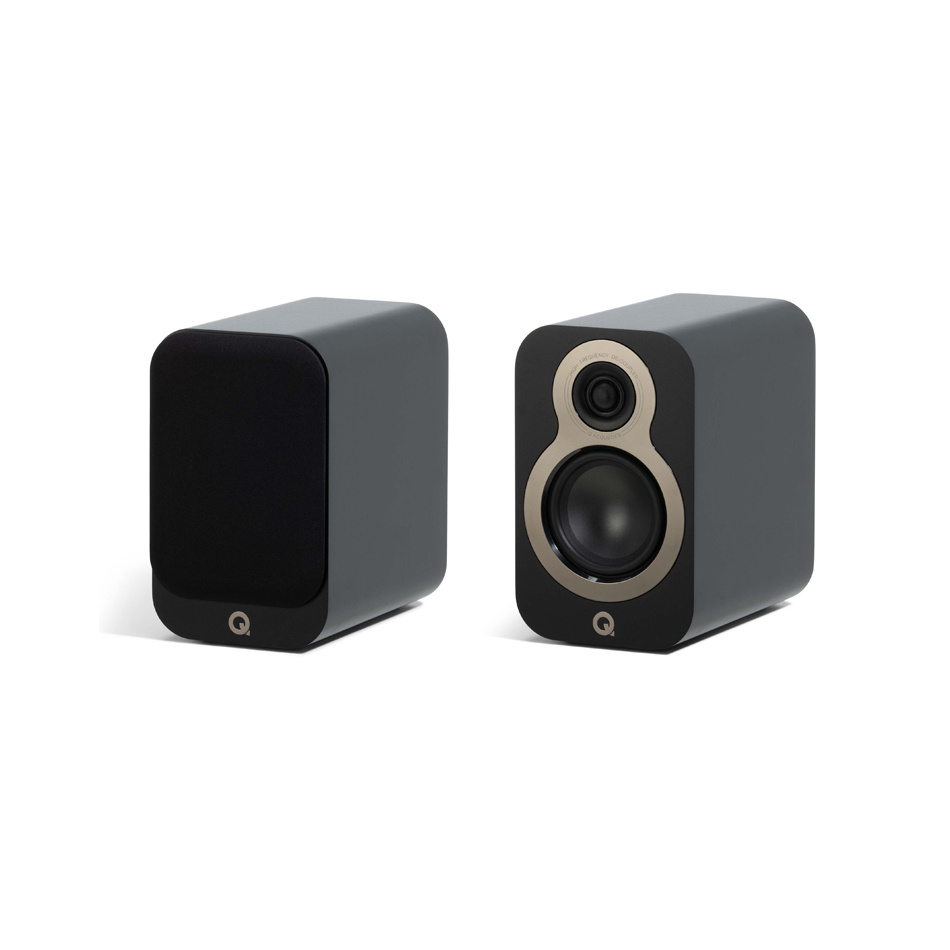 Q Acoustics 3010c stativhøyttalere, matt svart par