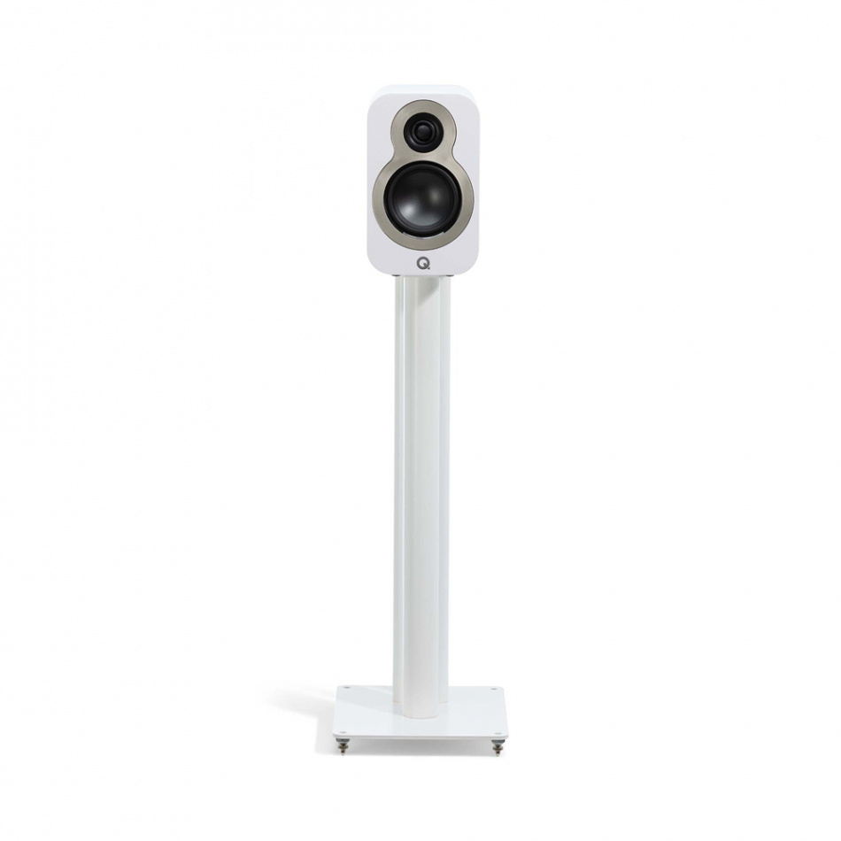 Q Acoustics 3010c stativhøyttalere, matt hvit par