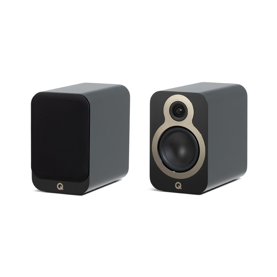 Q Acoustics 3020c stativhøyttalere, matt svart par