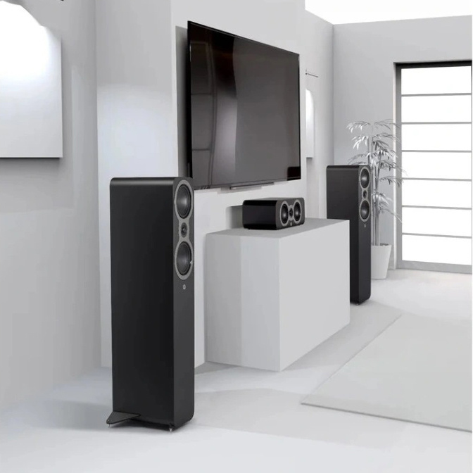 Q Acoustics 3040c gulvhøyttalere, svart par