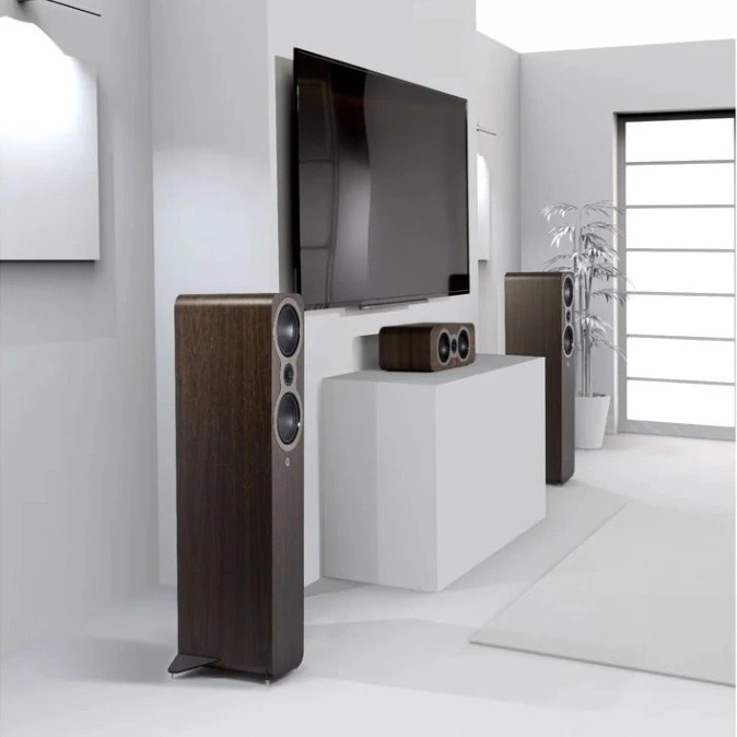 Q Acoustics 3040c gulvhøyttaler, valnøtt par