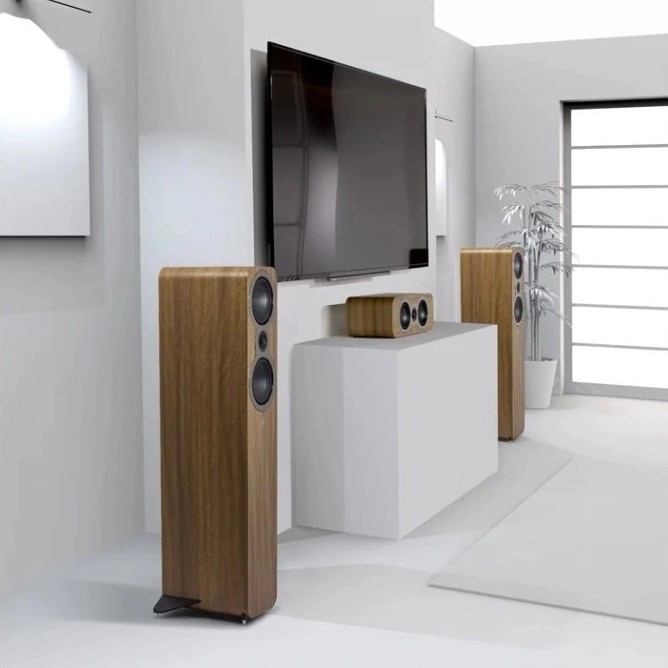 Q Acoustics 3040c gulvhøyttaler, valnøtt par