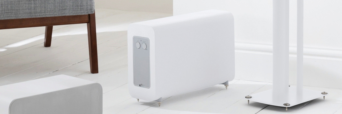 Q Acoustics 3060S kompakt aktiv basskasse, hvit
