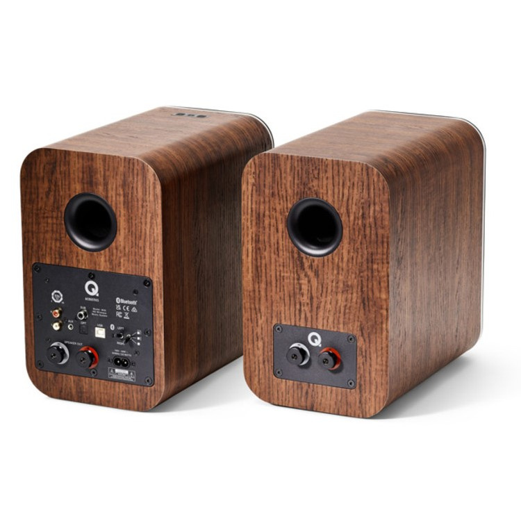Q Acoustics M20 aktive stereohøyttalere med Bluetooth & DAC, valnøtt par