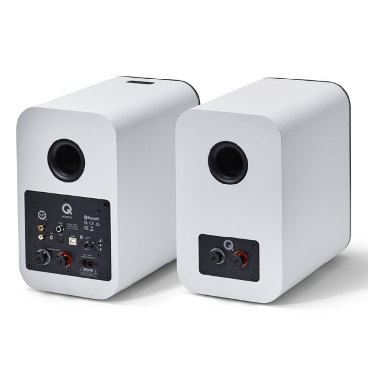 Q Acoustics M20 aktive stereohøyttalere med Bluetooth & DAC, hvitt par