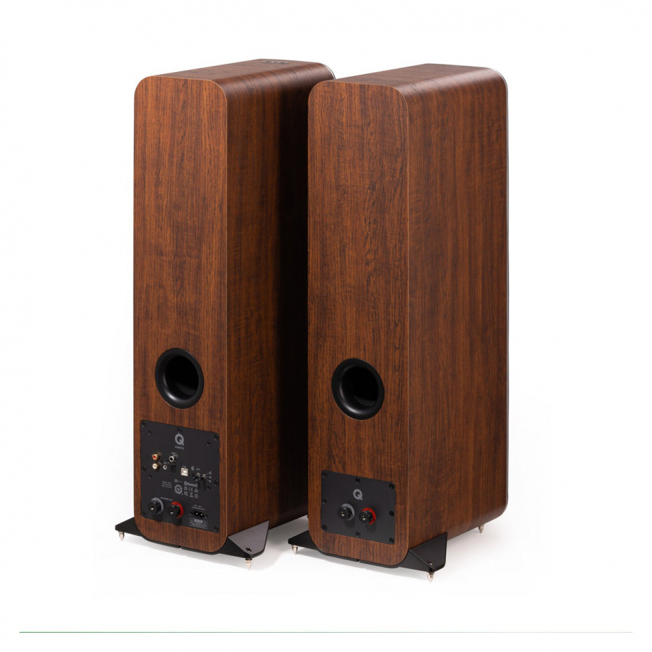 Q Acoustics M40 aktive stereohøyttalere med Bluetooth & DAC, valnøtt par