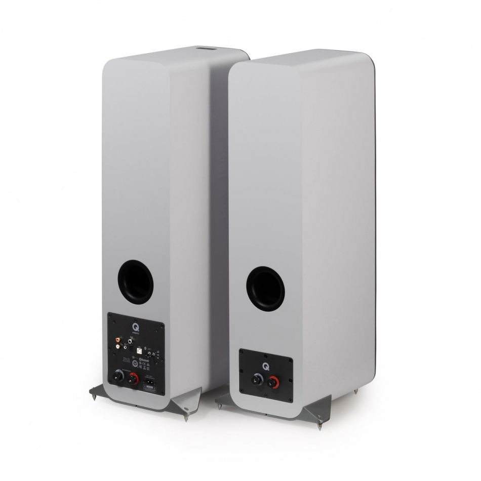 Q Acoustics M40 aktive stereohøyttalere med Bluetooth & DAC, hvitt par
