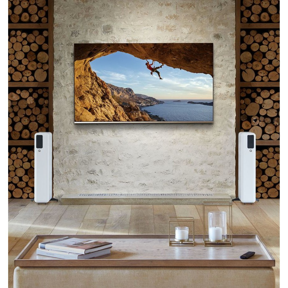 Q Acoustics QActive 400 aktive stereohøyttalere, matt hvitt par