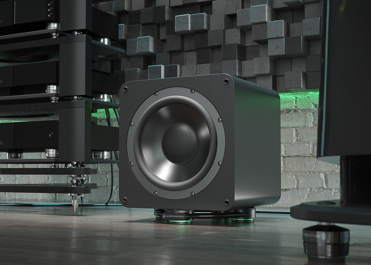 IsoAcoustics Aperta Sub, vibrasjonsdemping for subwoofer 36 kg