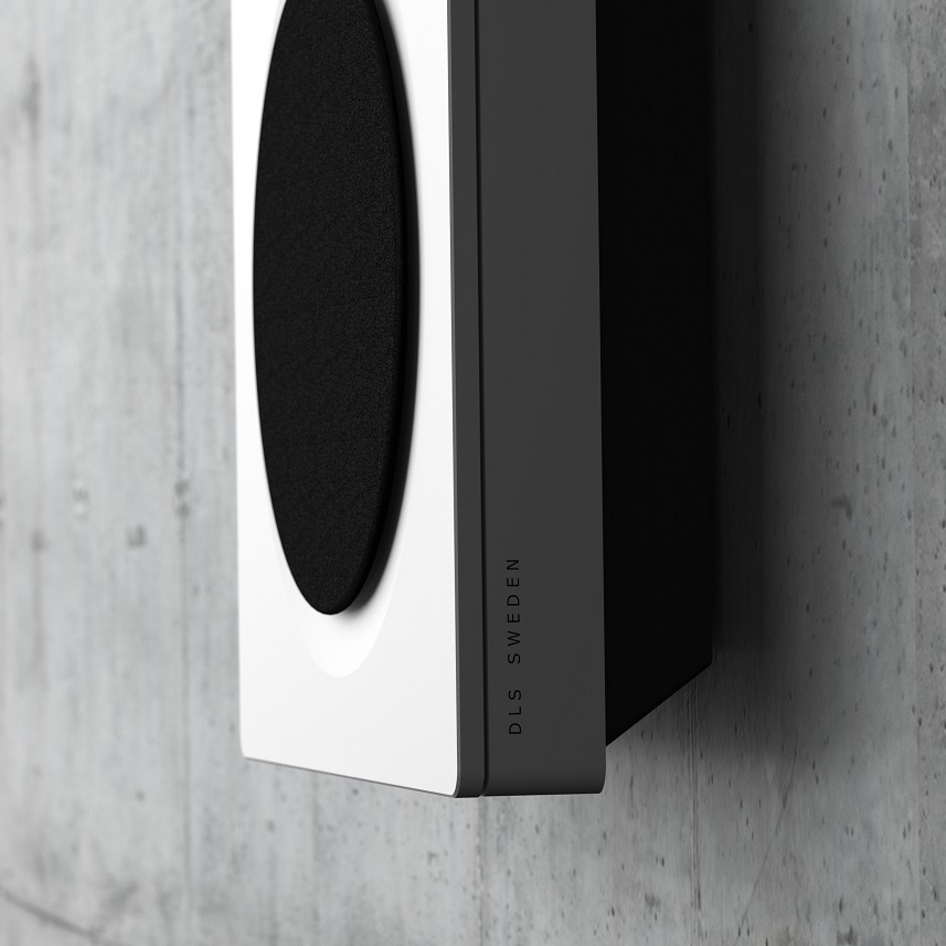 DLS Flatbox D-One vegghøyttaler, pianohvit stykk